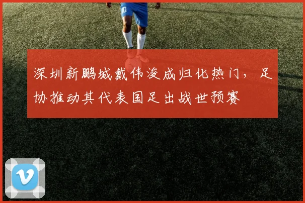 深圳新鹏城戴伟浚成归化热门，足协推动其代表国足出战世预赛